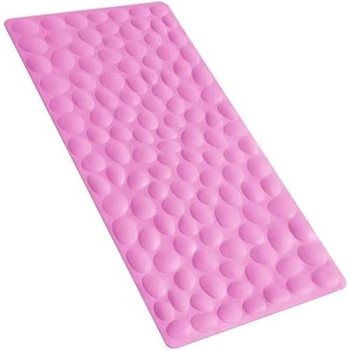 Non-Slip Bathtub Mat OTHWAY Soft Rubber Bathroom Bathmat with Strong Suction Cups (Pink, 16x31.5 inch)