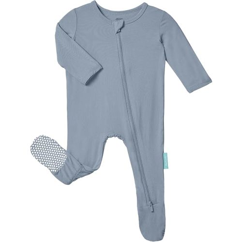 Baby Zipper Footie Pajamas, Supersoft Bamboo Rayon Baby Footed Pjs Boy Girl 0-3-6-9-18-24 Month Coverall Sleepers