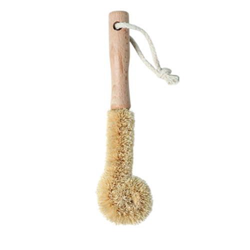 Bottle Brush Long Handle with Strong Wooden Handle for Easy Cleaning, Natural Fiber Bristles, Long Bottle Cleaning Brush for Cups and Pots