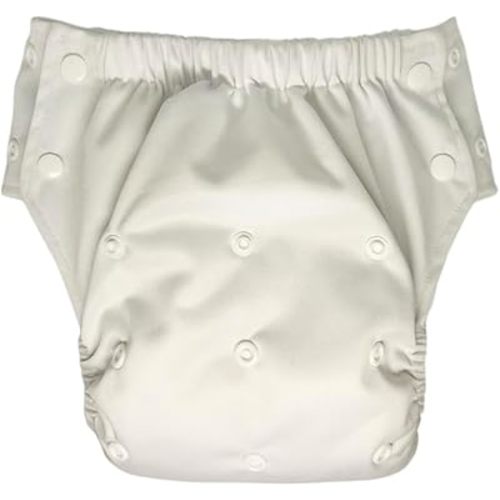 EcoAble Reusable Potty Training Diaper with Insert, Daytime Pull-on Cloth Training Pants for Toddlers and Big Kids (Size 2, White)
