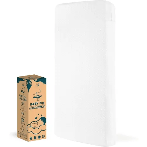 Dream On Me Baby Zzz 5” Full-Size Crib & Toddler Bed Mattress in a Box – GREENGUARD Gold & JPMA Certified, Breathable, Water-Resistant, Machine Washable Cover, Fits Full Size Baby Cribs & Toddler Beds