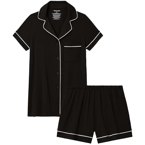 Tommy John Women's Downtime Short Sleeve Sleep Top and Short Pajama Set