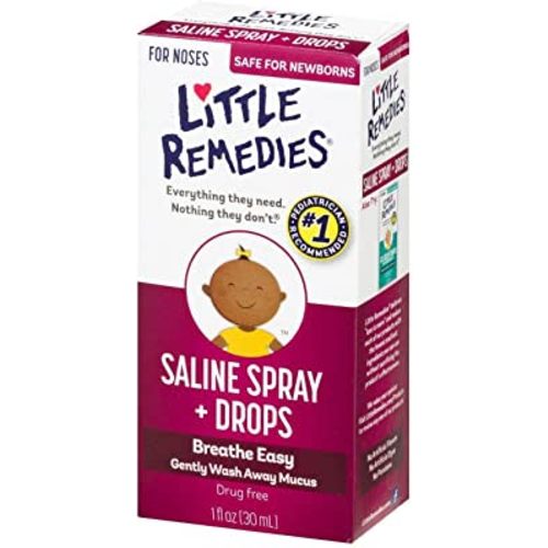 Little Remedies Little Noses Saline Spray Drops, 1 Fl Oz, Pack of 2