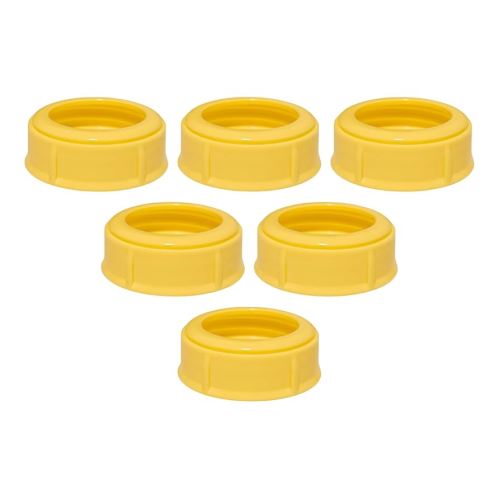 Replacement Collar Rings for Medela Baby Bottles 5oz & 8oz | 1 Count (Pack of 6) BPA Free | Compatible with Plastic & Glass Bottles | Mess Free No Leak or Spill
