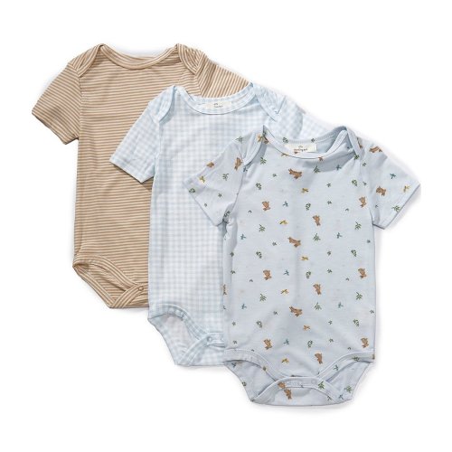 Starting Out Baby Boys Knit 3-Pack Bodysuits Set