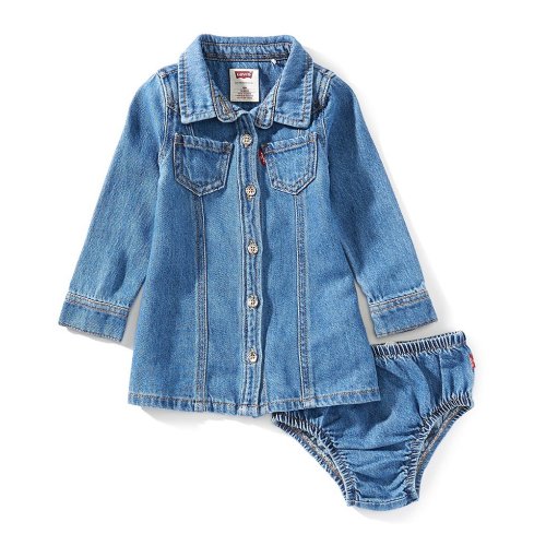 Levi's® Baby Girls Western Denim Skirt Dress