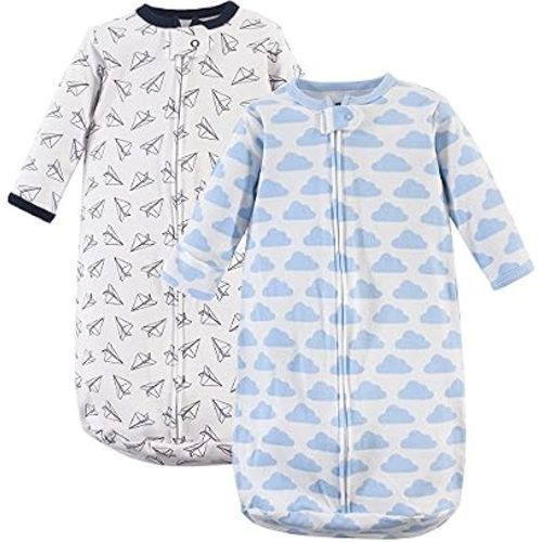 Hudson Baby Unisex Baby Cotton Long-Sleeve Wearable Sleeping Bag, Sack, Blanket