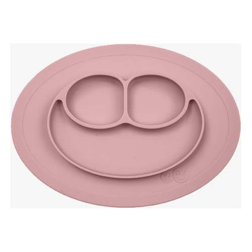 ezpz Mini Mat - One-piece silicone placemat + plate (Blush)
