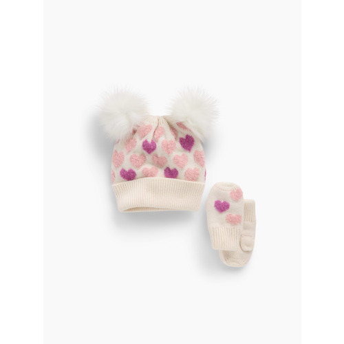 Baby & Toddler Pom Beanie & Mittens Set