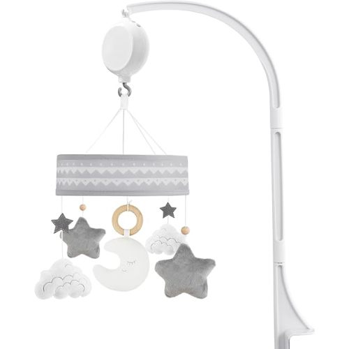 Lovvie & Joy Baby Crib Mobile,Mobile for Crib with 35 Lullabies and Stuffed Hanging Toys for Newborns Boys and Girls,Goodnight Moon Nursery Decor