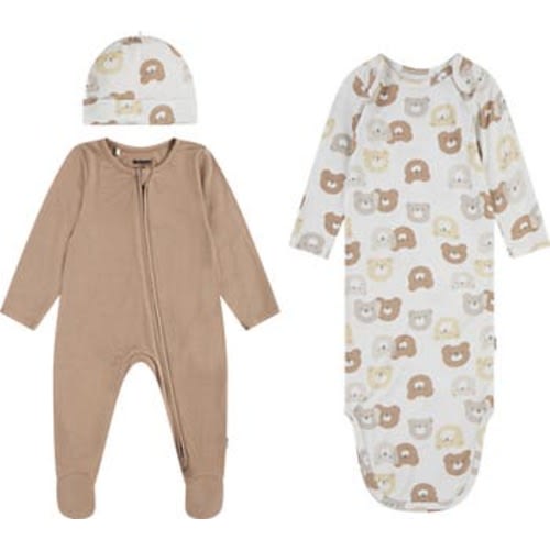 Footie, Gown & Beanie Set