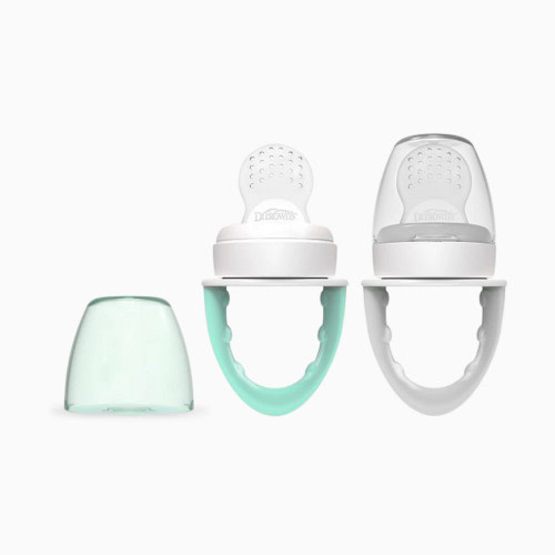Dr. Brown's Fresh Firsts Silicone Feeder - Mint & Gray, 2
