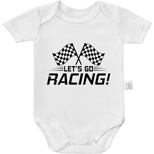 RETKCUL Let's Go Racing Daddy Bodysuit, Baby Pride Outfit, Grandpa Baby Clothes Boys Girls Short Sleeve Jumpsuit Clothing