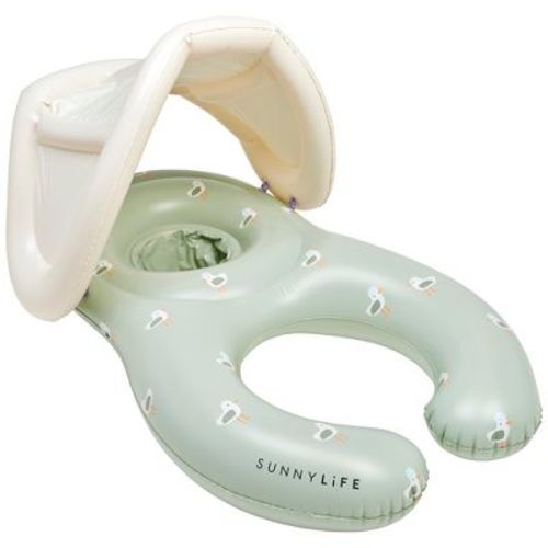 Sunnylife: Float Together Baby Seat - Sammy the Seagull Green, Inflatable