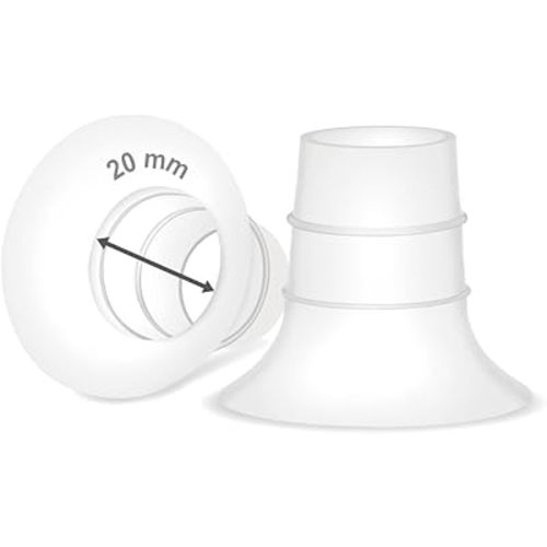Maymom 20 mm Flange Insert Compatible with Elvie Single/Double Electric, Elvie Stride Cup (24mm), Compatible with Medela PersonalFit Flex Shield, Not Original Elvie Replacement Parts
