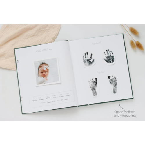 Linen Baby Book - Oat