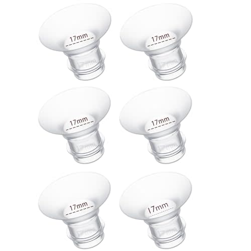 17mm Flange Insert 6PC, Compatible with 17mm Flange Spectra/Flange Inserts for Spectra/Momcozy Flange Inserts/Momcozy Wearable Breast Pump Flange Insert/Flange Inserts for Medela Pump/Willow/TSRETE