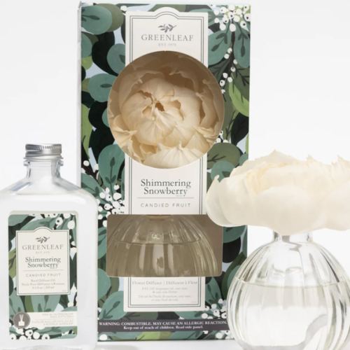 Shimmering Snowberry Flower Diffuser & Fragrance Refill Oil