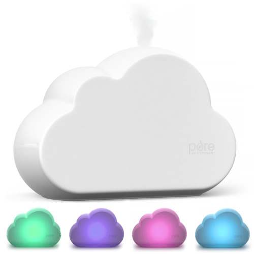 Pure Enrichment Mistaire Cloud Ultrasonic Humidifier Ultrasonic Small Room Tabletop Humidifier in White