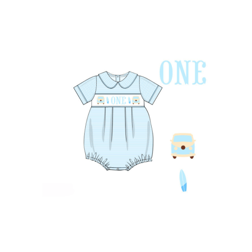 Custom Name Smocked Surf Bubble