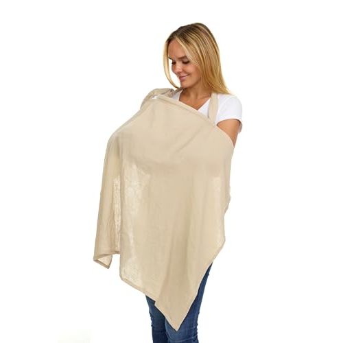 Babylicious Muslin Nursing Cover Up for Breastfeeding - Breathable Breastfeeding Cover with Arch-line & Adjustable Straps