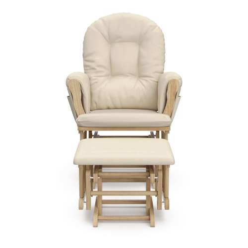 Storkcraft Hoop Glider and Ottoman, Natural/Beige