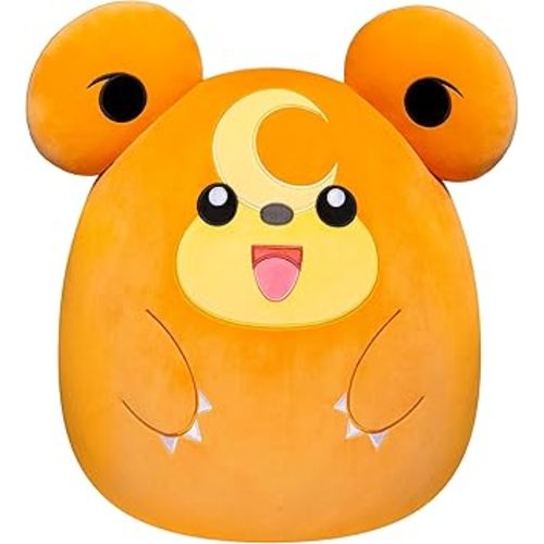 Squishmallows Pokemon 14-Inch Teddiursa Plush - Add Teddiursa to Your Squad, Ultrasoft Stuffed Animal Medium Рlush, Official Kelly Toy Ⲣlush
