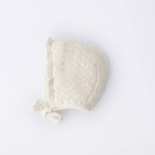 COTTON SILK OPENWORK BONNET - Ecru | ZARA United States