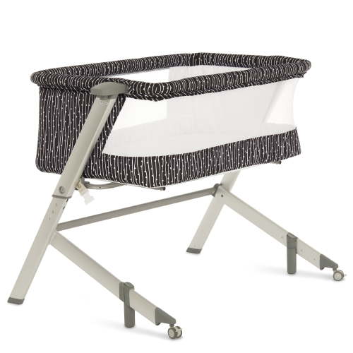 Dream On Me Flora Bassinet with Carry Bag , Compact & Modern, Black & White