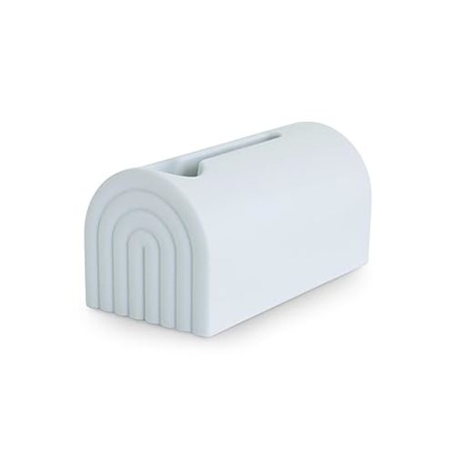 mushie Bath Spout Cover | Soft Silicone Bathtub Faucet Safety Guard for Kids | Universal Fit (Periwinkle)