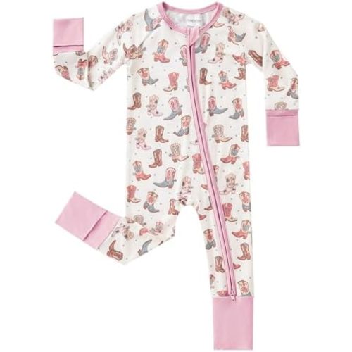 pureborn Baby Infant Boys Girls Sleeper Snug Fit Viscose from Bamboo Pajamas 0-24 Months