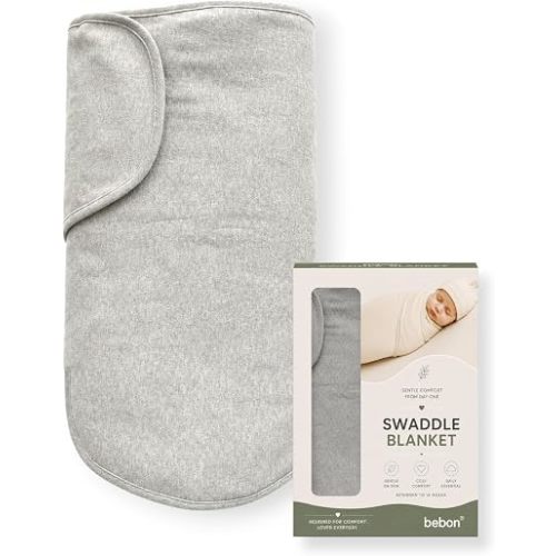 Swaddle Blanket Wrap – Help Your Newborn Nap Longer – Soft & Secure Sleep Sack for Infants – Easy-to-Use Swaddling Blanket for a Calm Baby (Calm Grey)