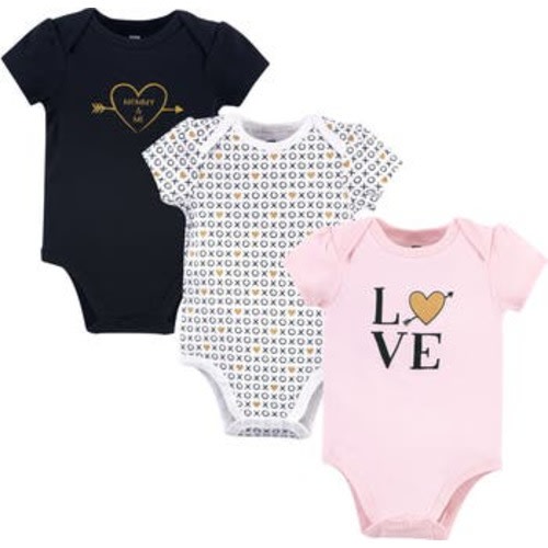 Triple Pack of Soft Cotton Bodysuits, 3-6M