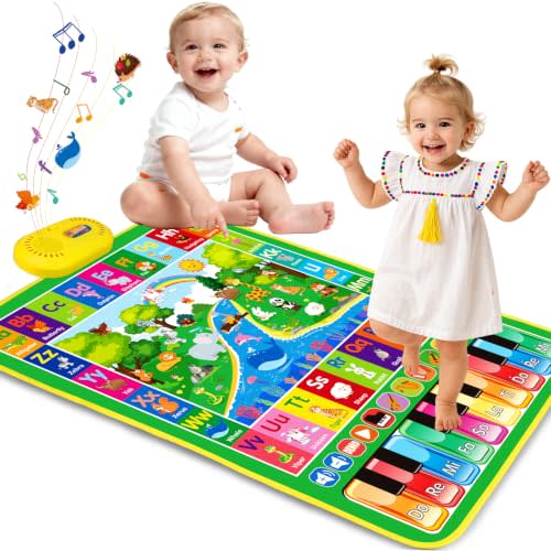 Baby Toys for 1 Year Old Gifts: 3 in 1 Alphabet Animal Piano Music Play Mat | Toddler Toys Age 1-3 Musical Toy 12-18 Months Babies Birthday Christmas Gift for Boys Girls 1 2 3 Year Old