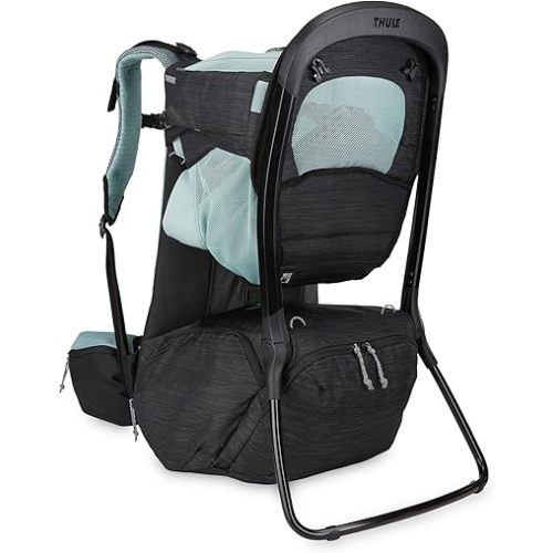 Thule Sapling Child Carrier Backpack - Machine Washable Seat - Self-Standing Frame - Adjustable padded straps for parents - Ergonomic seat with under-leg support for child - UPF 50 Sunshade