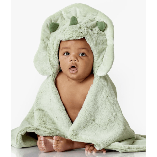 Dino Faux Fur Baby Hooded Towel