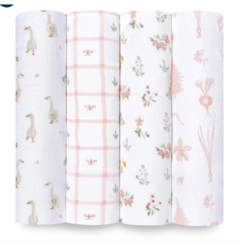Country Floral Cotton Muslin Swaddle 4 Pack | aden + anais