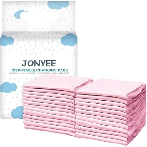 Basics Dog and Puppy Pee Pads with 4-Layer Leak-Proof and Quick-Dry Design for Potty Training, 13” x 17” Ultra Absorbent Disposable Changing Pads for Small Pets -Pink(25 Count)