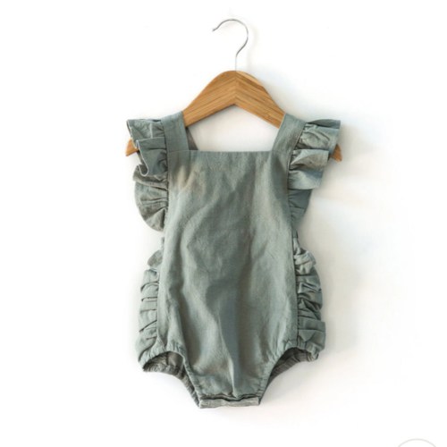 Evelyn Romper in Sage Green | Reverie Threads