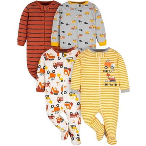 Gerber Baby Boys' 4 Pack Sleep 'N Play Footie