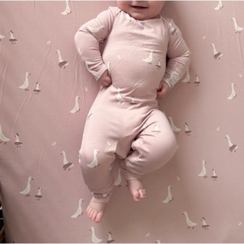 Tutu Goose Blush Pink Convertible Footie Pajama | günamüna