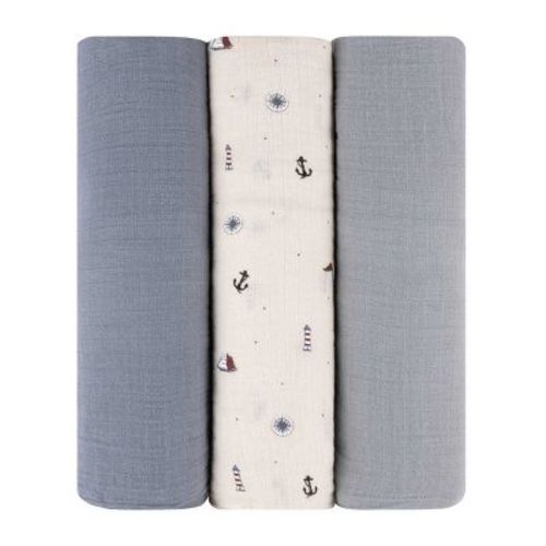 Ely's & Co. Cotton Muslin Swaddle Blanket 3 Pack