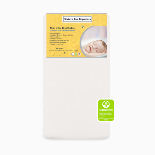 Nature Bee Organic's Mini Crib Size 2-Stage Mattress - Organic White
