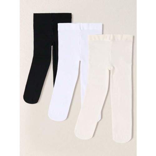 1/2/3 Pairs Solid Color Toddler Girl Leggings, Baby Essentials Casual Sports Dresser Tights, Baby Girl Stuff Comfortable Pantyhose Newborn Stockings- Black White Pink Beige, Ideal For Daily & Spring Summer Autumn Winter Wear, Halloween Decorations Christm