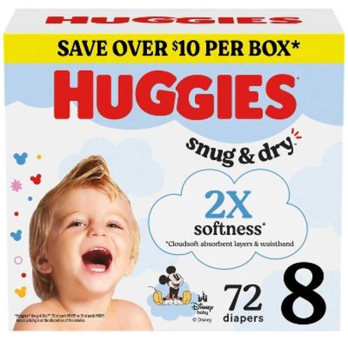 Huggies Snug & Dry Diapers - Size 8 - 72ct