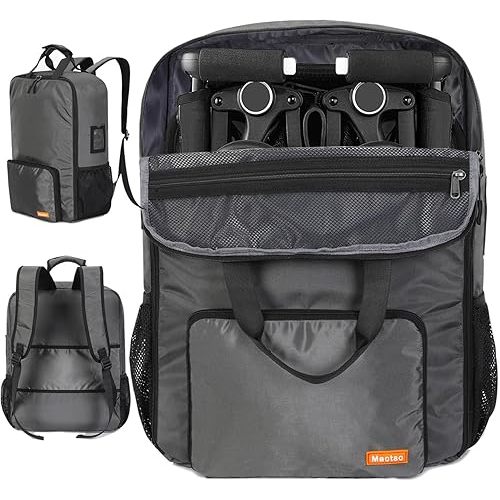Mactso Stroller Travel Bag Compatible with GB Pockit Air Plus All Terrain and GB Pockit + All City, Lightweight Stroller Travel Backpack for Airplane (Grey, L)