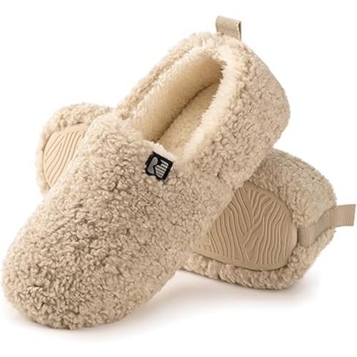 RockDove Women's Faux Shearling Closed Back Slipper with Memory Foam