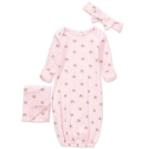Starting Out Baby Girls Long Sleeve Bear Print Gown