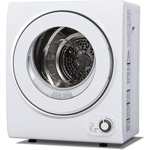Euhomy 110V Portable Clothes Dryer 850W Compact Laundry Dryers 1.5 cu.ft Front Load Stainless Steel Electric Dryers Machine with Stainless Steel Tub for Apartment,RVs,Dorms,White Easy Control
