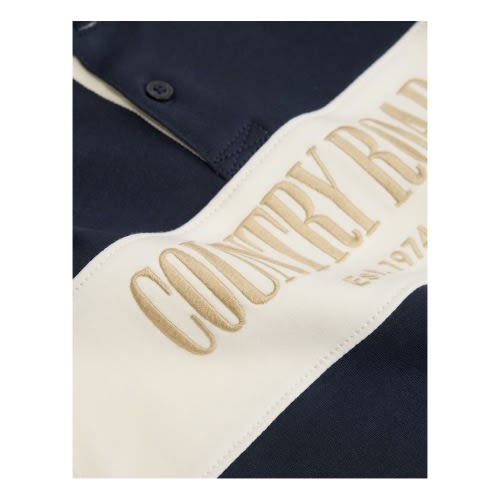 Organically Grown Cotton Logo Rugby T-Shirt in Midnight